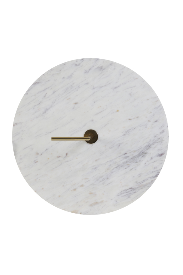Bijzettafel MOYUTA marble white-gold 42.5 cm