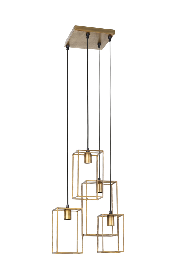 Hanglamp 4L marley antiek goud