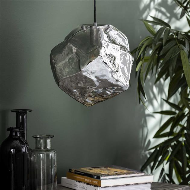 Hanglamp 1L rock chromed