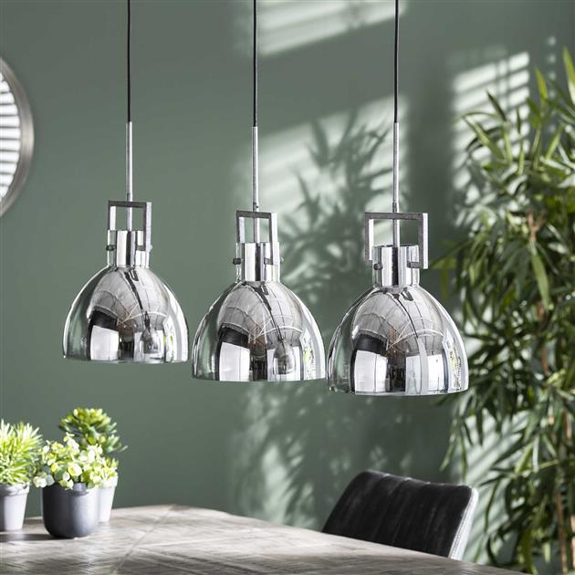 Hanglamp 3L industry chromed glass