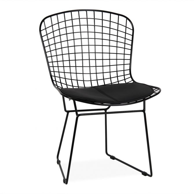 Bertoia Style Stoel - Draadstoel - Zwart