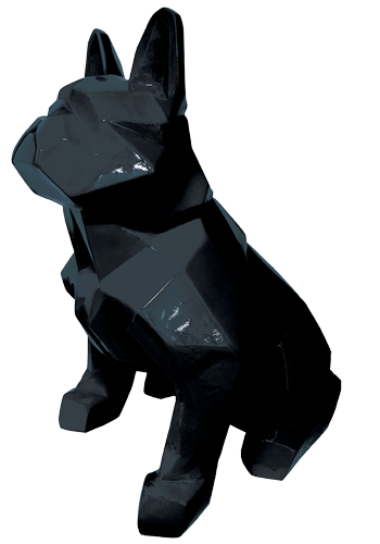 Sculpture Chill Dog Black